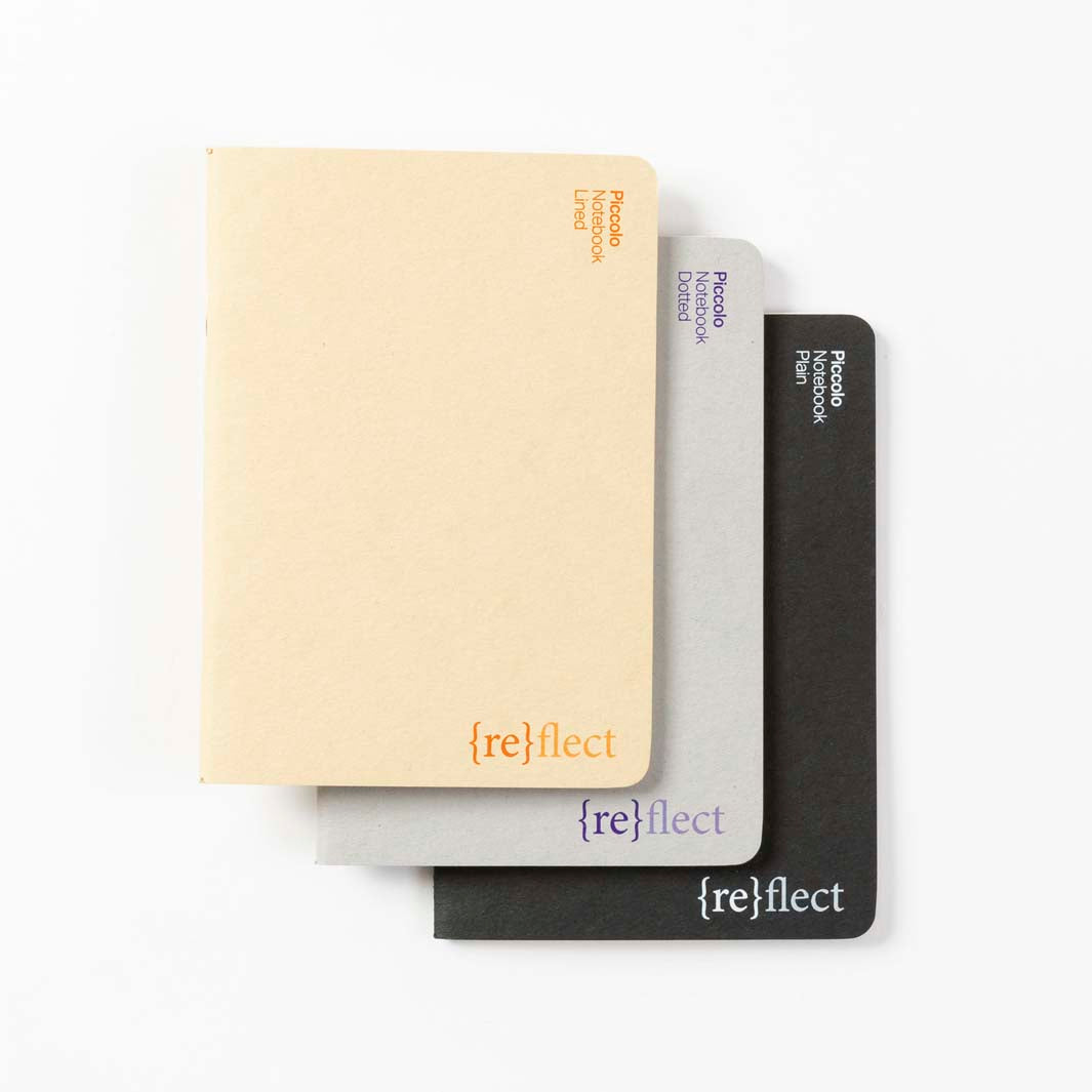 Set of 3 Stitched Notebooks - Piccolo (A6) - Pure
