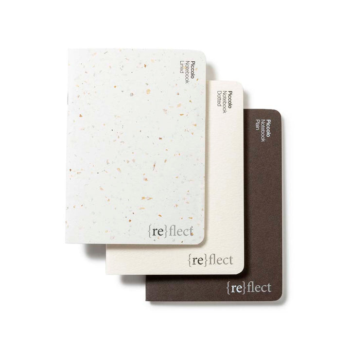 Set of 3 Stitched Notebooks - Piccolo (A6) - Cafe