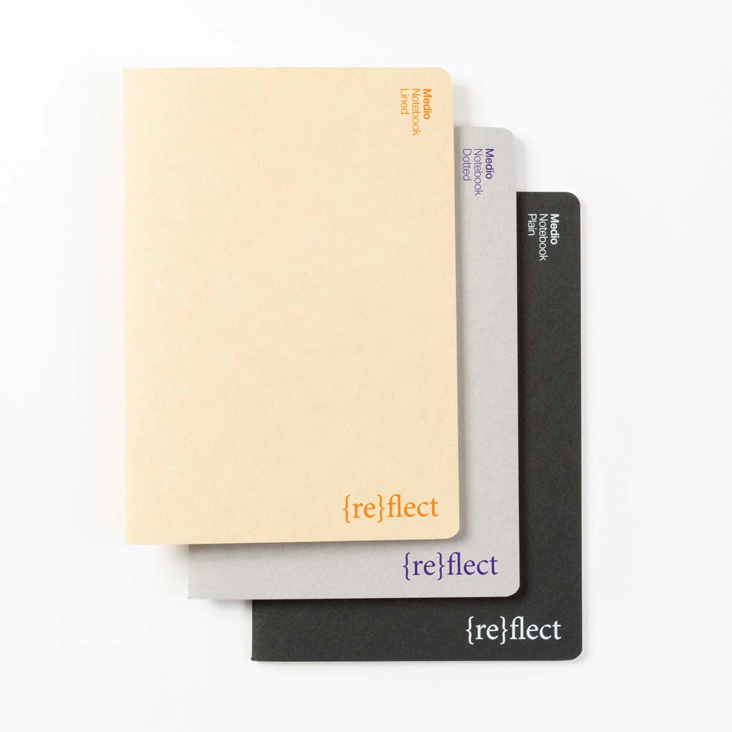 Set of 3 Stitched Notebooks - Medio (A5) - Pure