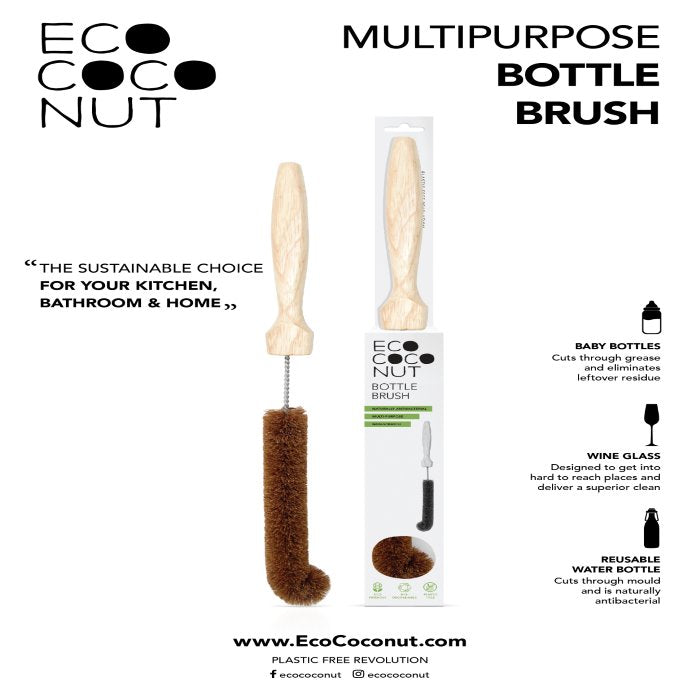 *NQP* Coconut Fibre Bottle Brush