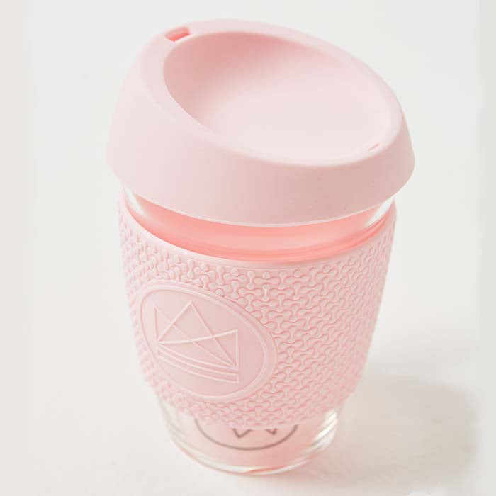 Glass Cup - Pink Flamingo - Pink - 12oz/340ml