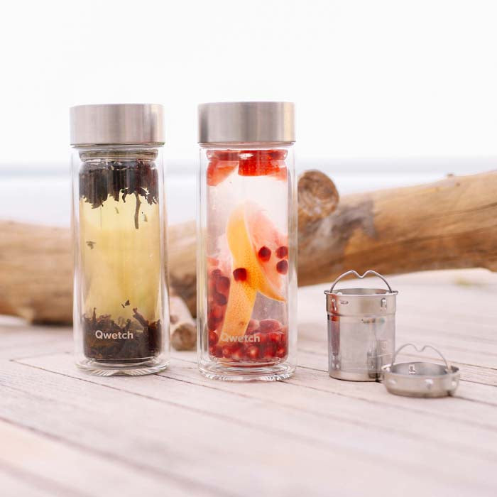 *NQP* Double Walled Glass Infuse Flask - 320ml