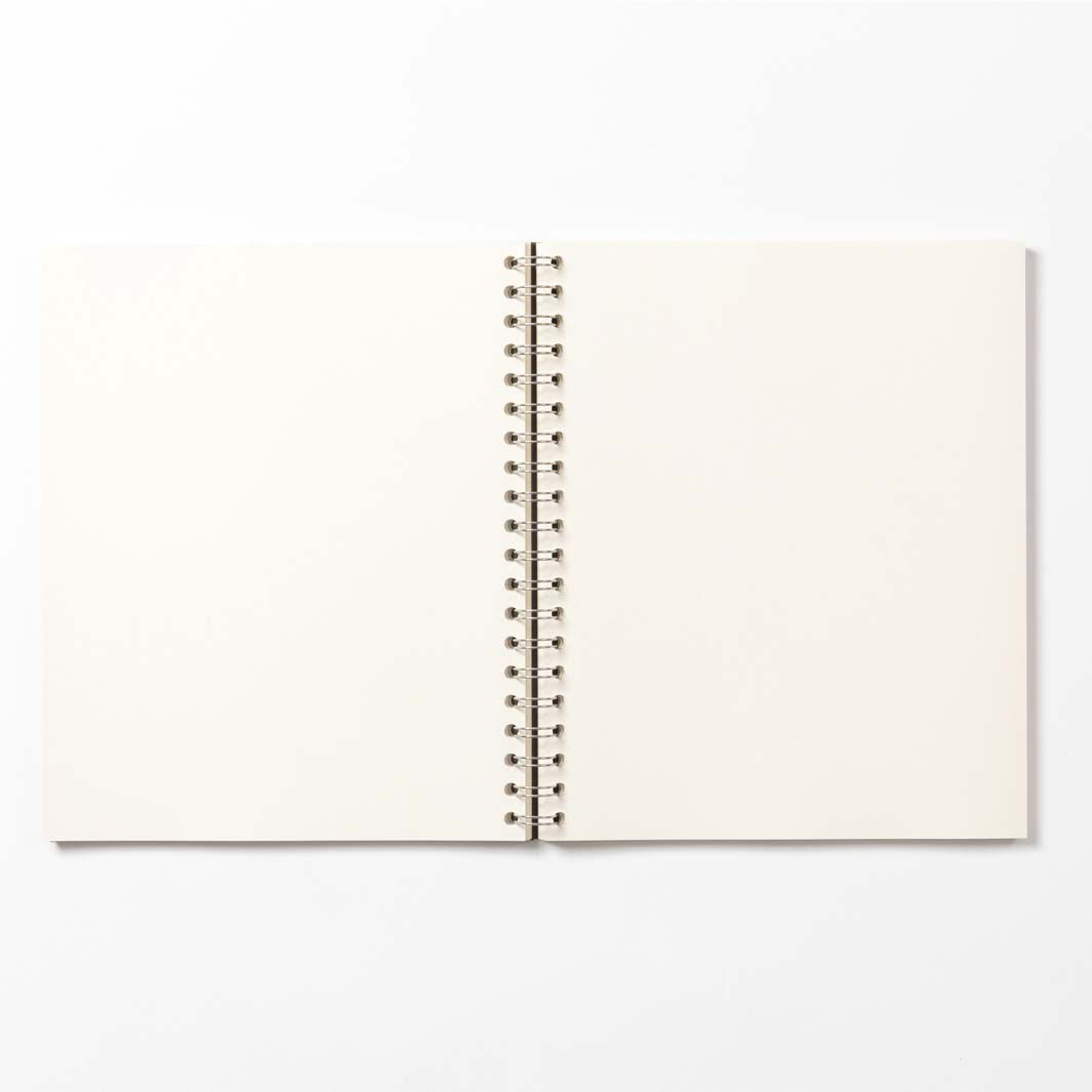 Plain Wirobound Notebook - Medio (A5) - Navy Wool