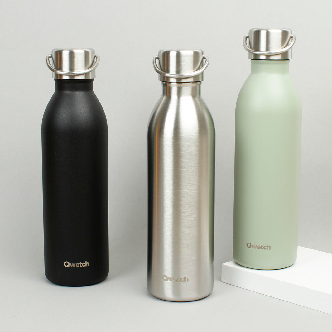 Insulated Stainless Steel 'Active' Bottle - 600ml - Plain Colours