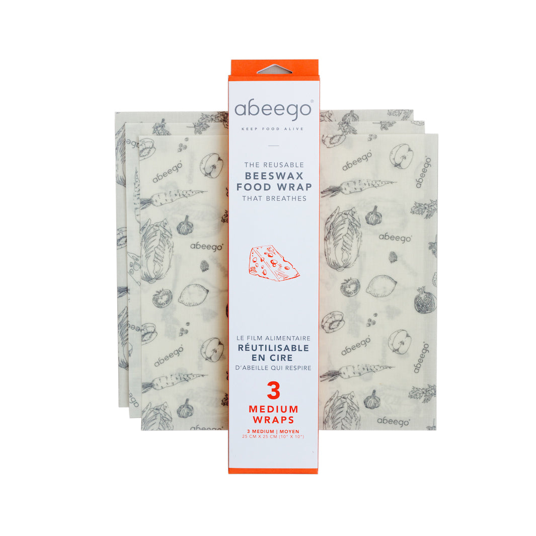Beeswax Reusable Food Wrap - Pack of 3 (Medium)