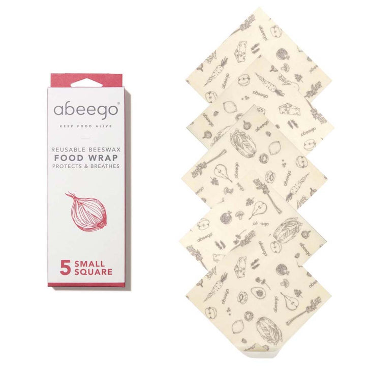 Abeego Beeswax Food Wraps - 5 Small Squares