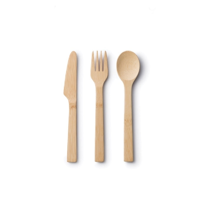 Bamboo Knife, Fork & Spoon Set