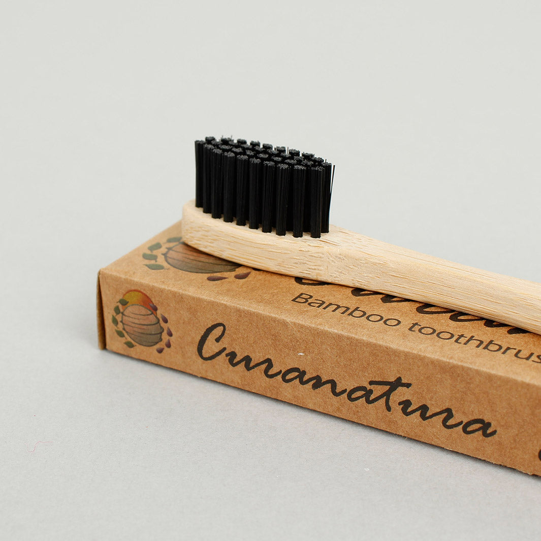 Bamboo 'CARBON' Toothbrush with Charcoal Bristles