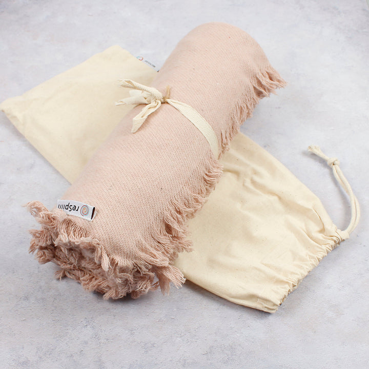*NQP* Recycled Wool Throw/ Blanket - DUSTY PINK
