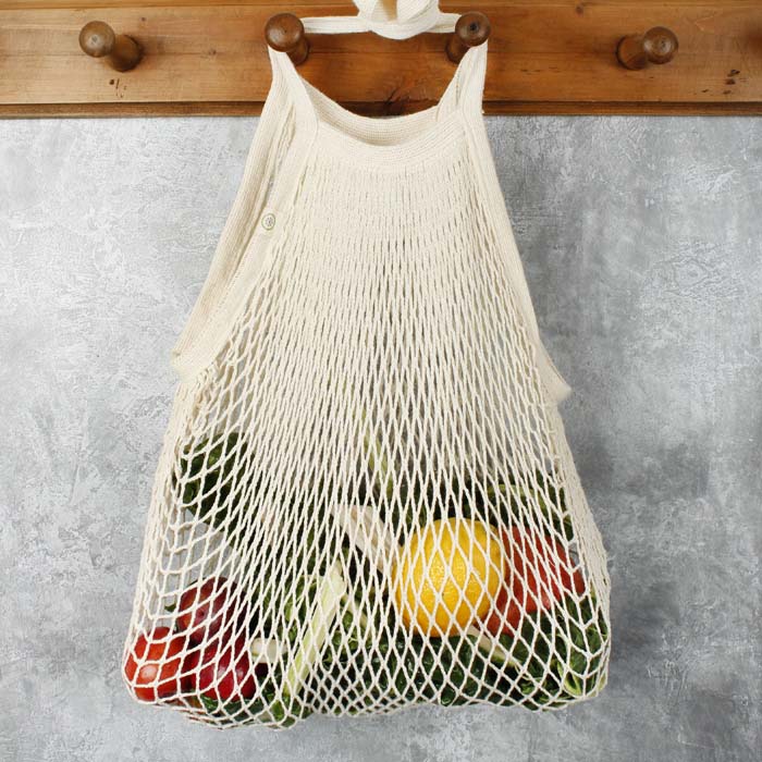 Organic Cotton Long Handled Shopping Bag