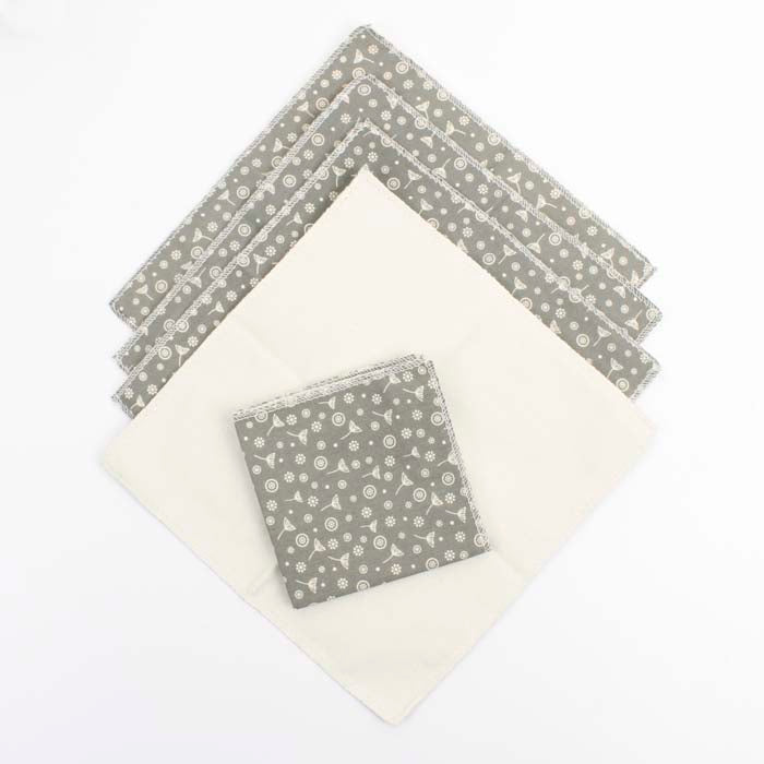 Organic Cotton Reusable Wipes - Meadow - Pack of 5
