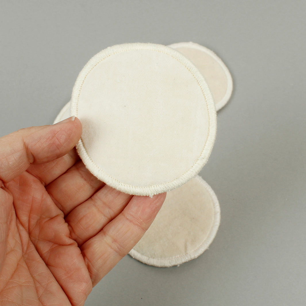 Organic Cotton Small Facial Pads - Velvet- Pack of 7