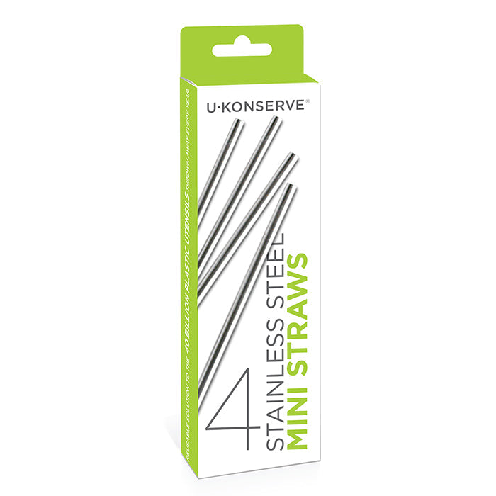 Reusable Stainless Steel Mini Straws - Set of 4