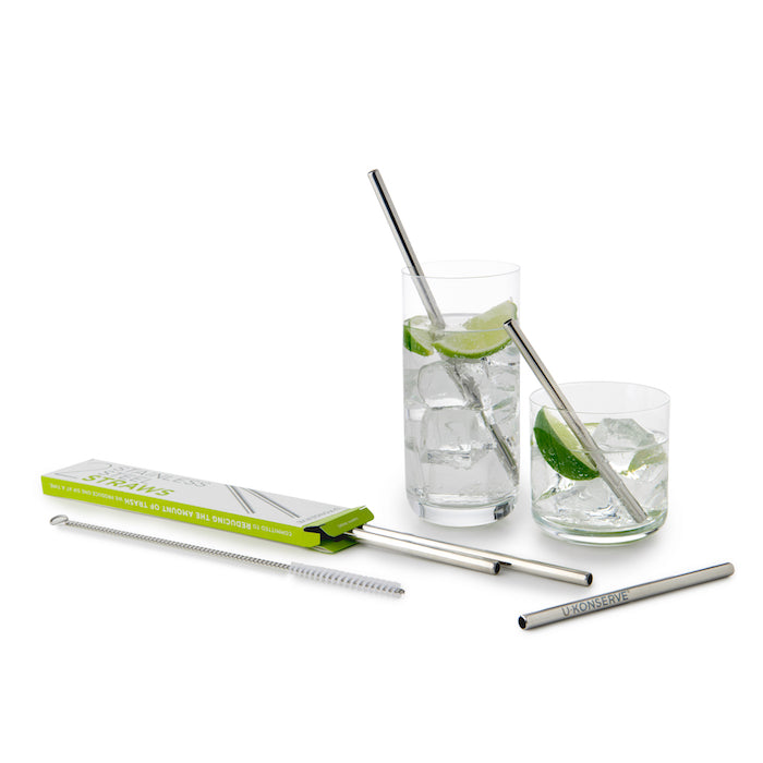 *NQP* Reusable Stainless Steel Mini Straws - Set of 4