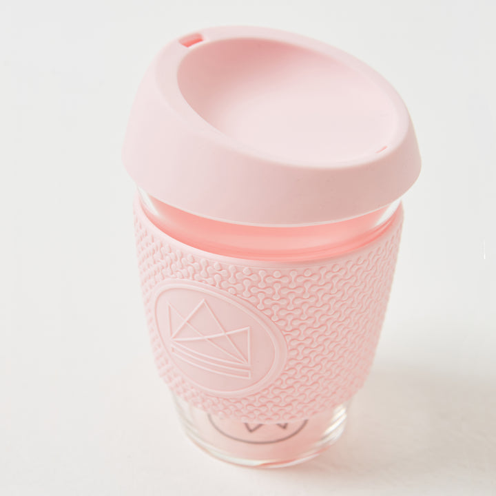 *NQP* Glass Cup - Pink Flamingo - Pink - 12oz/340ml